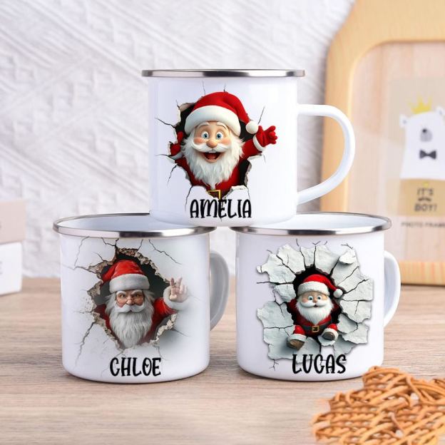 Personalised 12oz Christmas Santa Claus Mugs | MCGift209