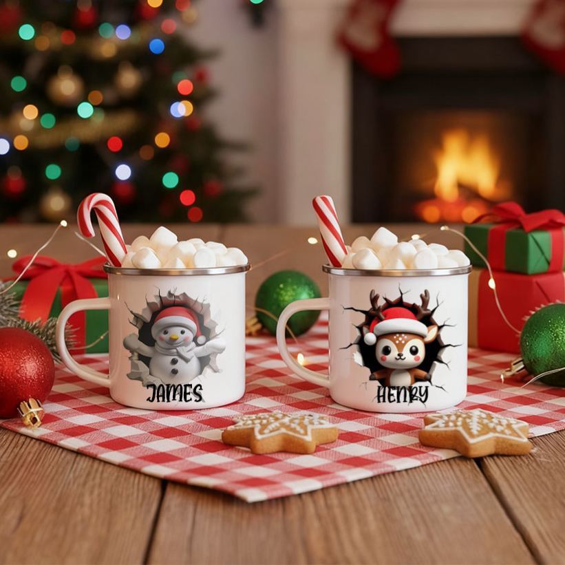 Personalised 12oz/17oz Christmas Creactive Mugs | MCGift211