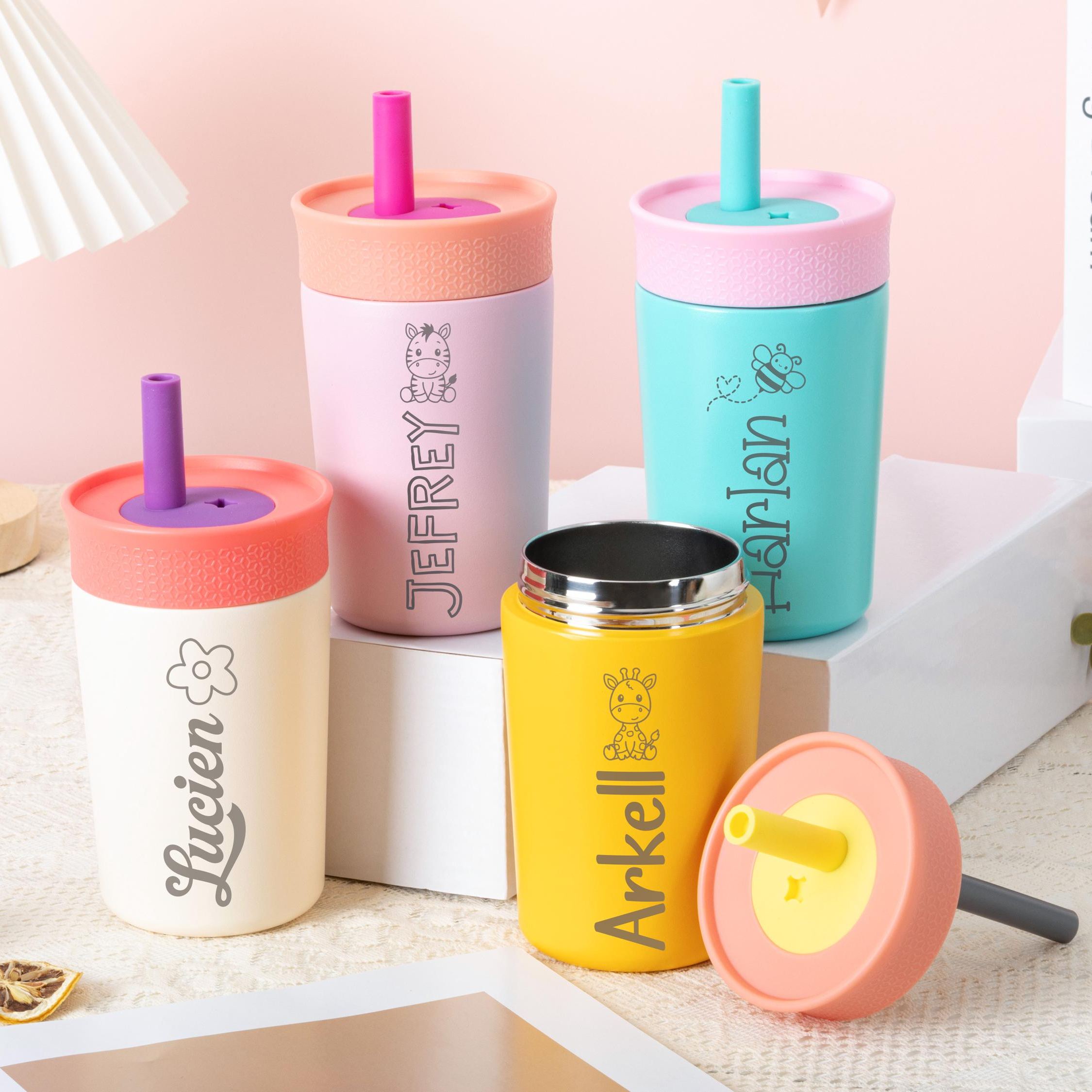 Personalized 12 oz Laser Engraved Kids Water Tumbler | CWBottle01