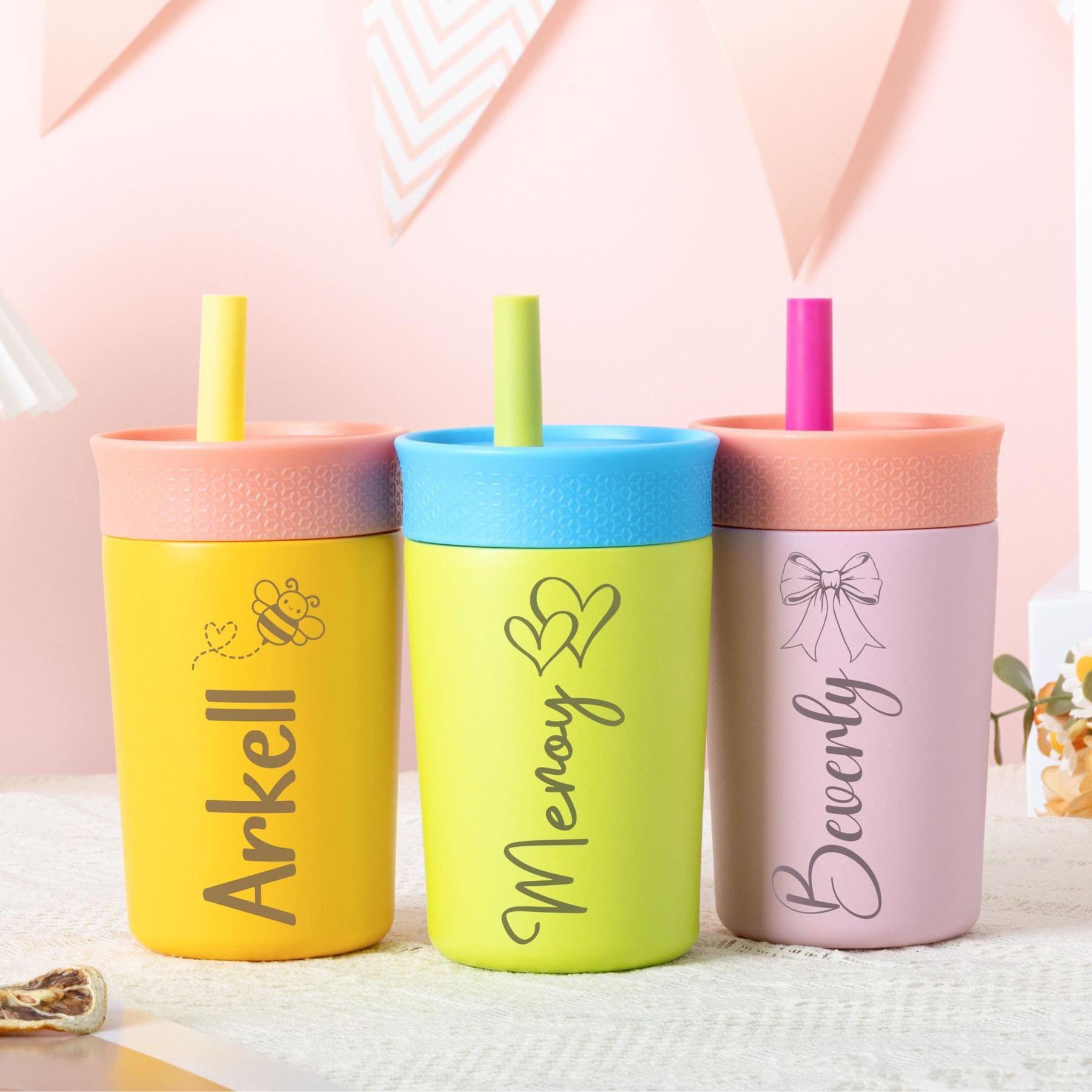 Personalized 12 oz Laser Engraved Kids Water Tumbler | CWBottle01