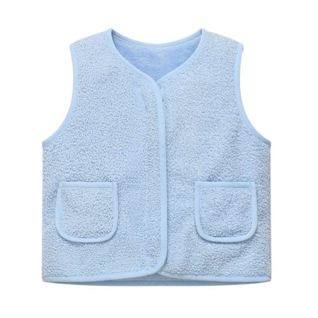 Personalized Colorful Letter Patch Toddler Sherpa Fleece Vest | CWBaby339