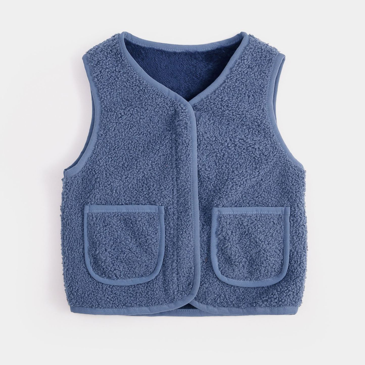 Personalized Colorful Letter Patch Toddler Sherpa Fleece Vest | CWBaby339