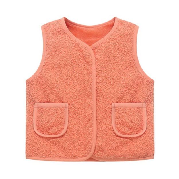 Personalized Colorful Letter Patch Toddler Sherpa Fleece Vest | CWBaby339