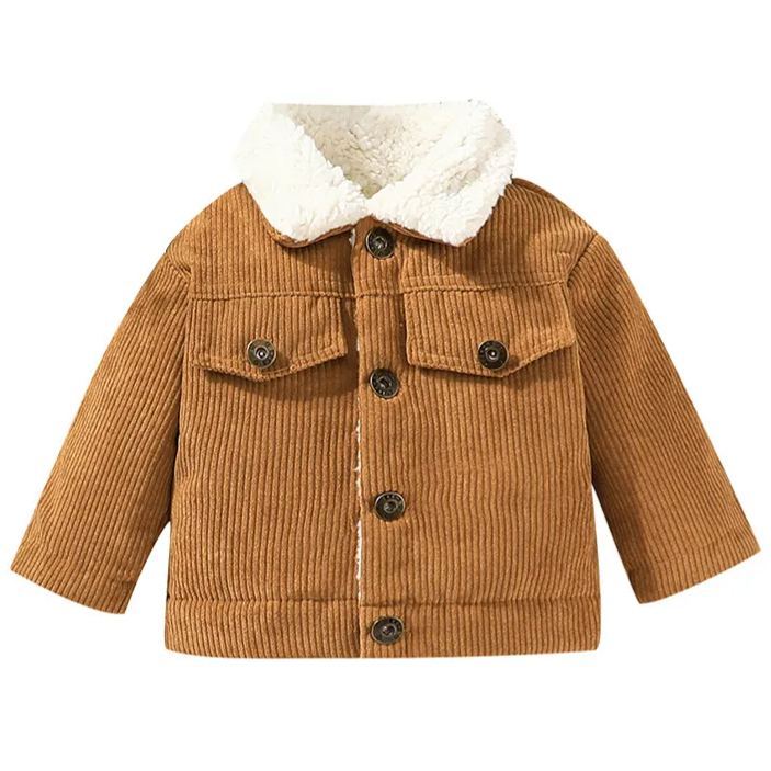 Personalized Embroidery Baby Corduroy Sherpa Jacket | CWBaby119