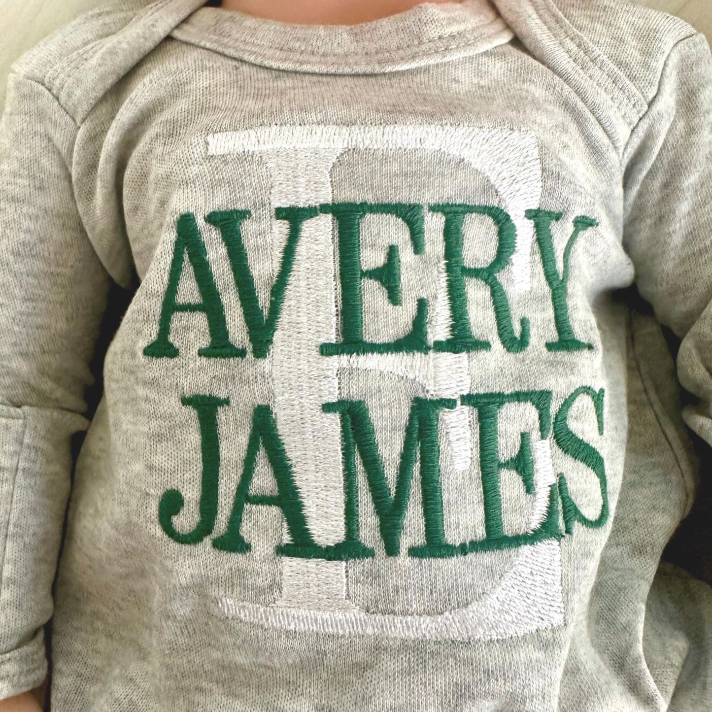 Personalized Embroidery Baby Coming Home Romper and Hat Set | CWBaby346