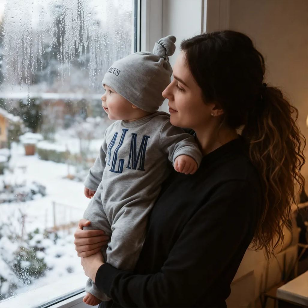 Personalized Embroidery Baby Coming Home Romper and Hat Set | CWBaby347