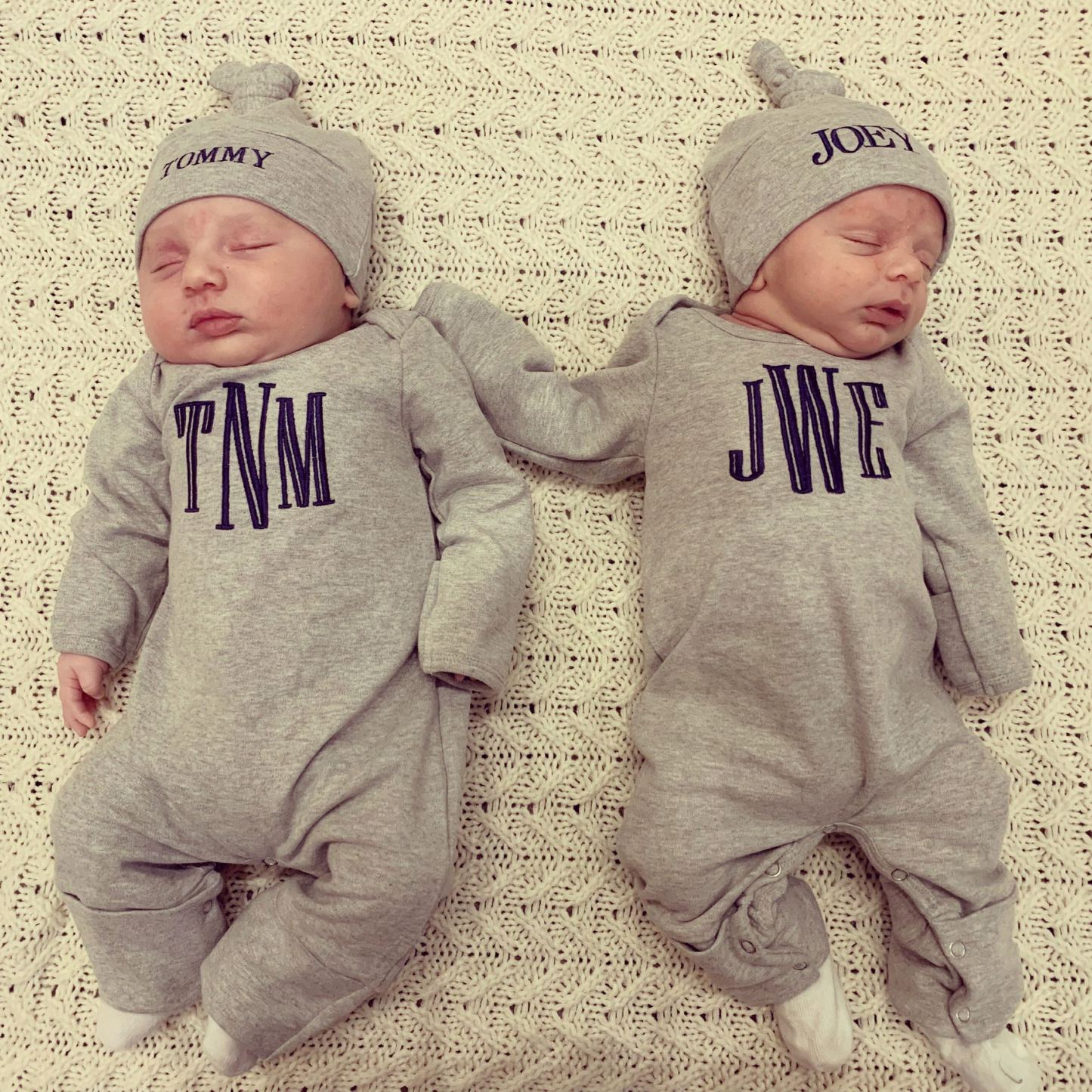 Personalized Embroidery Baby Coming Home Romper and Hat Set | CWBaby347