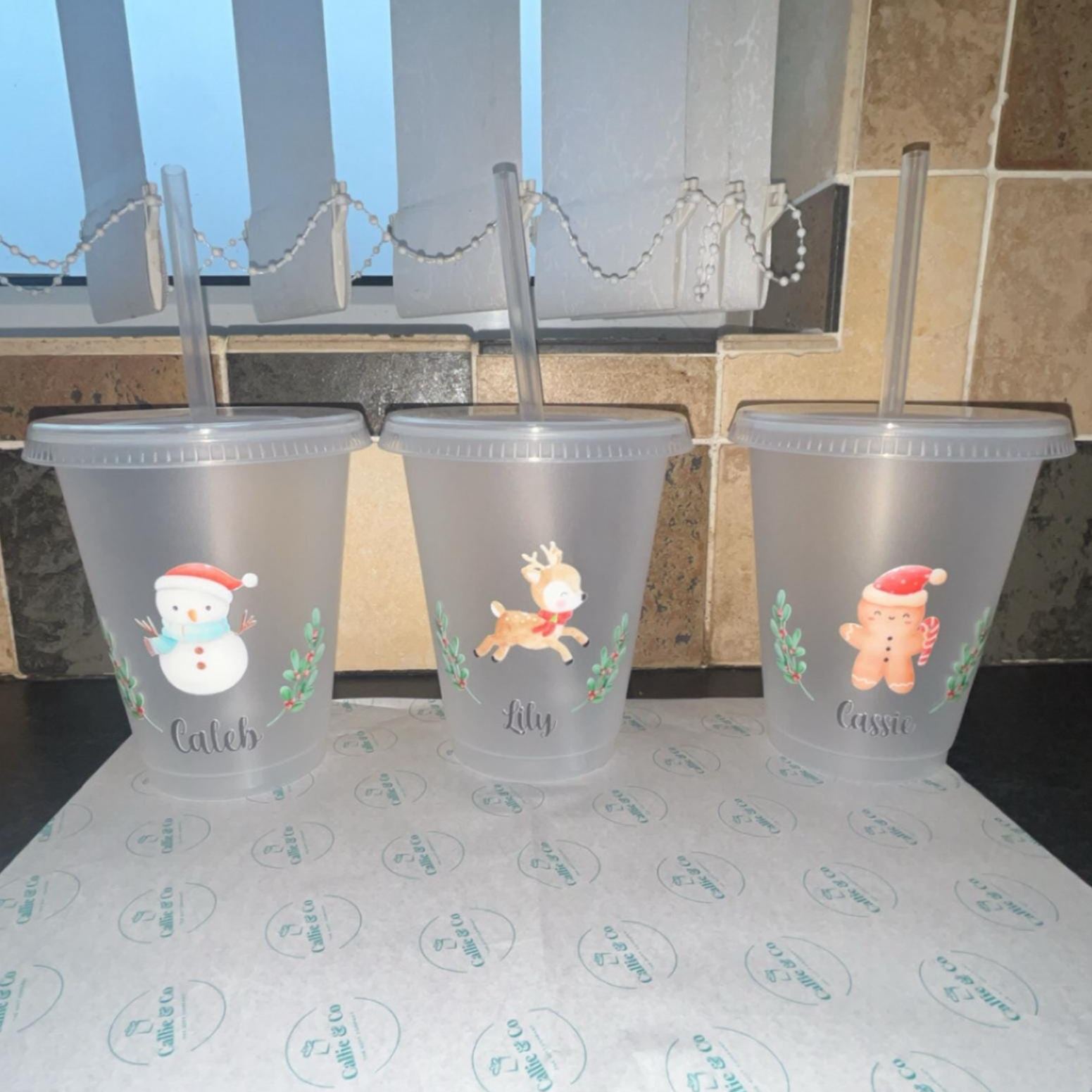 Personalised Kid 16oz Christmas Children's Cup | CWBottle04