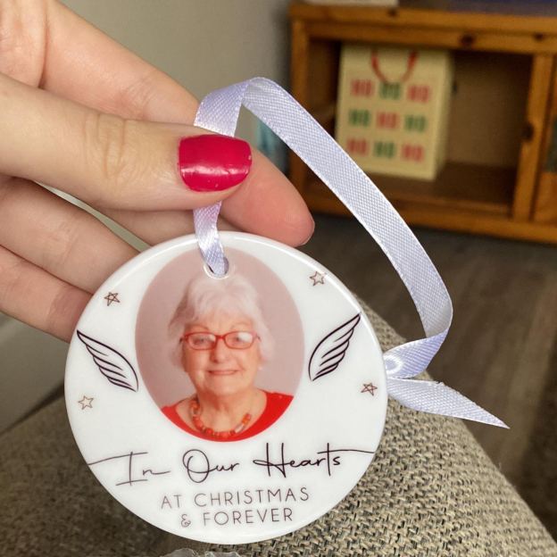 Personalized Memorial Christmas Bauble Ornament | MCGift225