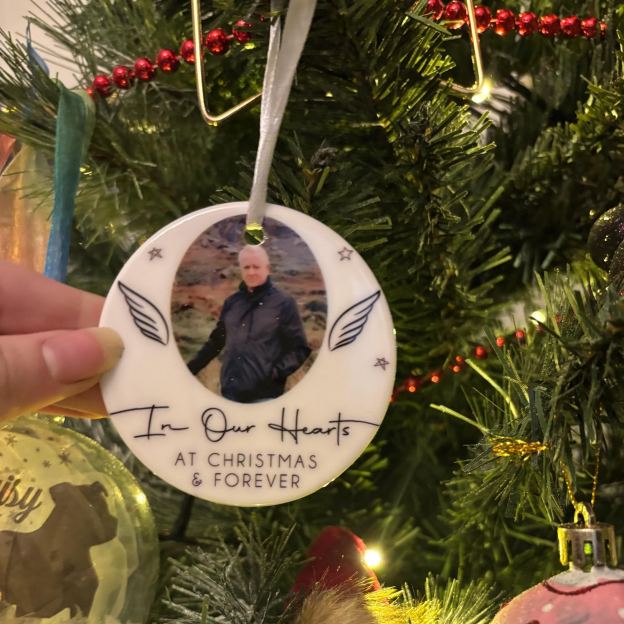 Personalized Memorial Christmas Bauble Ornament | MCGift225