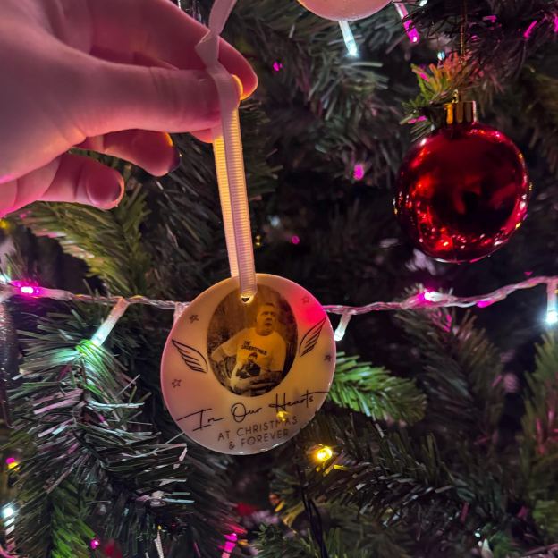 Personalized Memorial Christmas Bauble Ornament | MCGift225