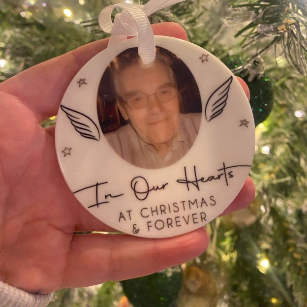 Personalized Memorial Christmas Bauble Ornament | MCGift225