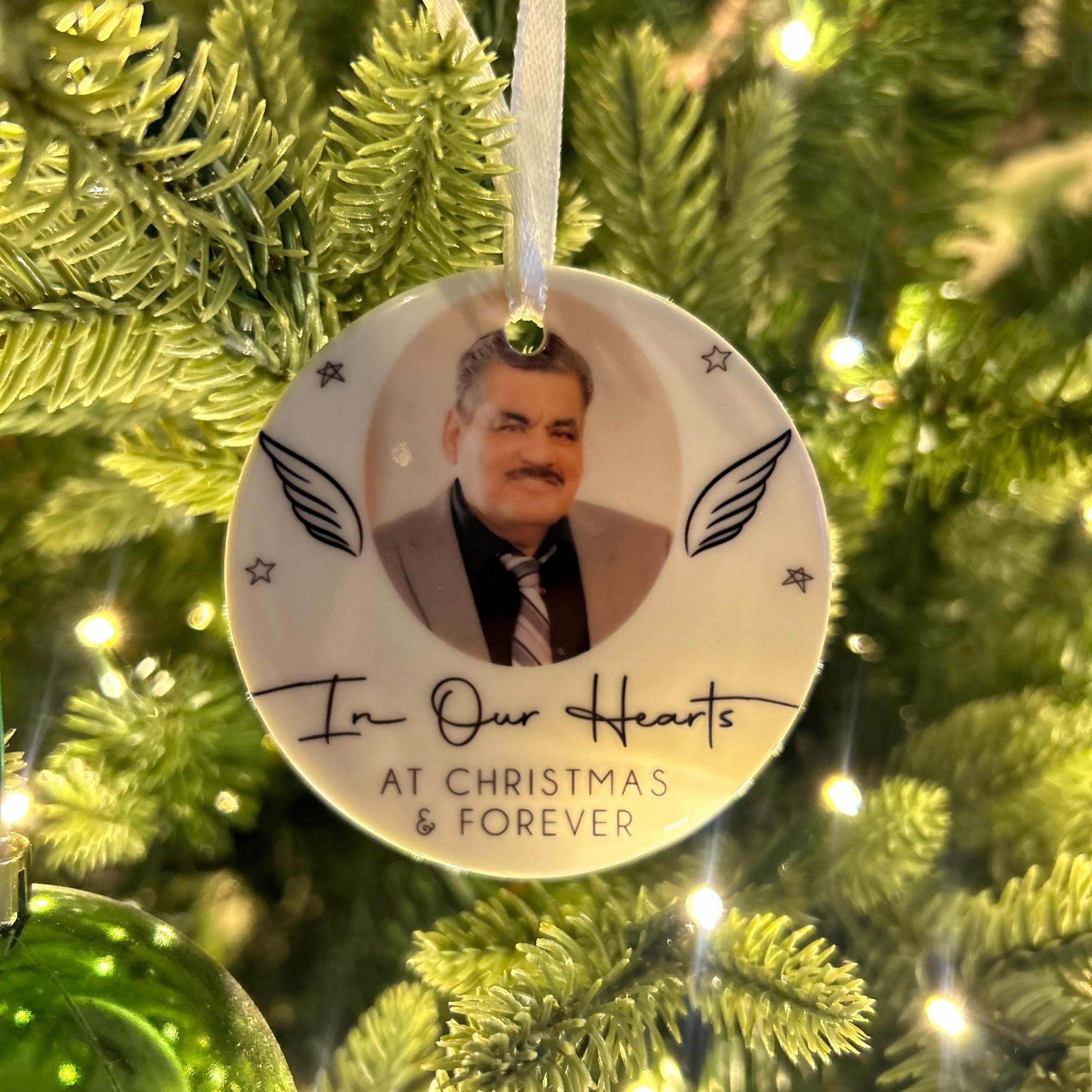 Personalized Memorial Christmas Bauble Ornament | MCGift225