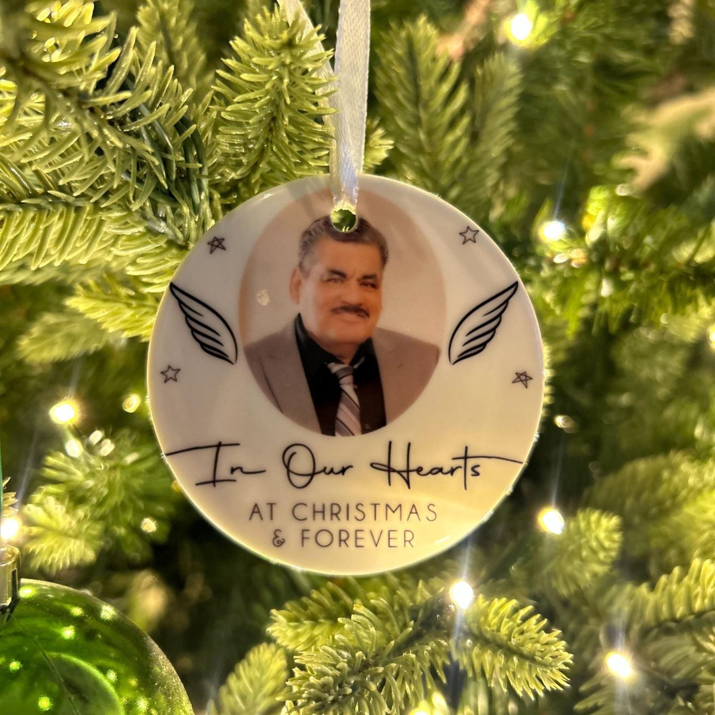 Personalized Memorial Christmas Bauble Ornament | MCGift225