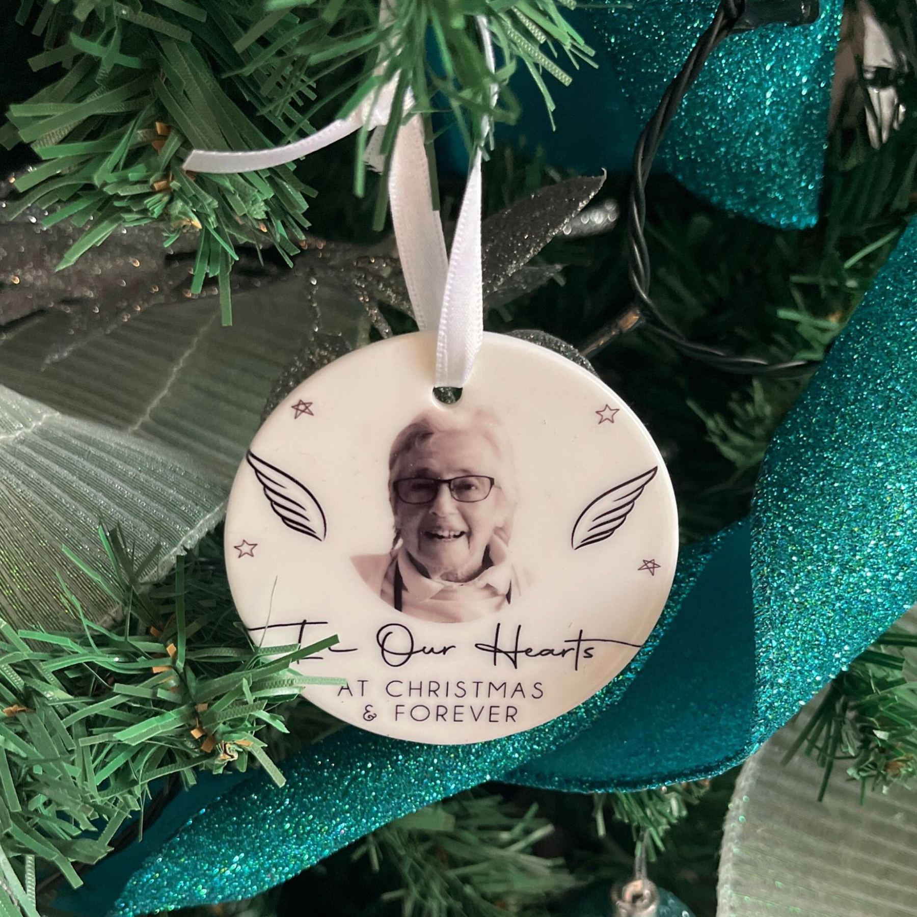 Personalized Memorial Christmas Bauble Ornament | MCGift225