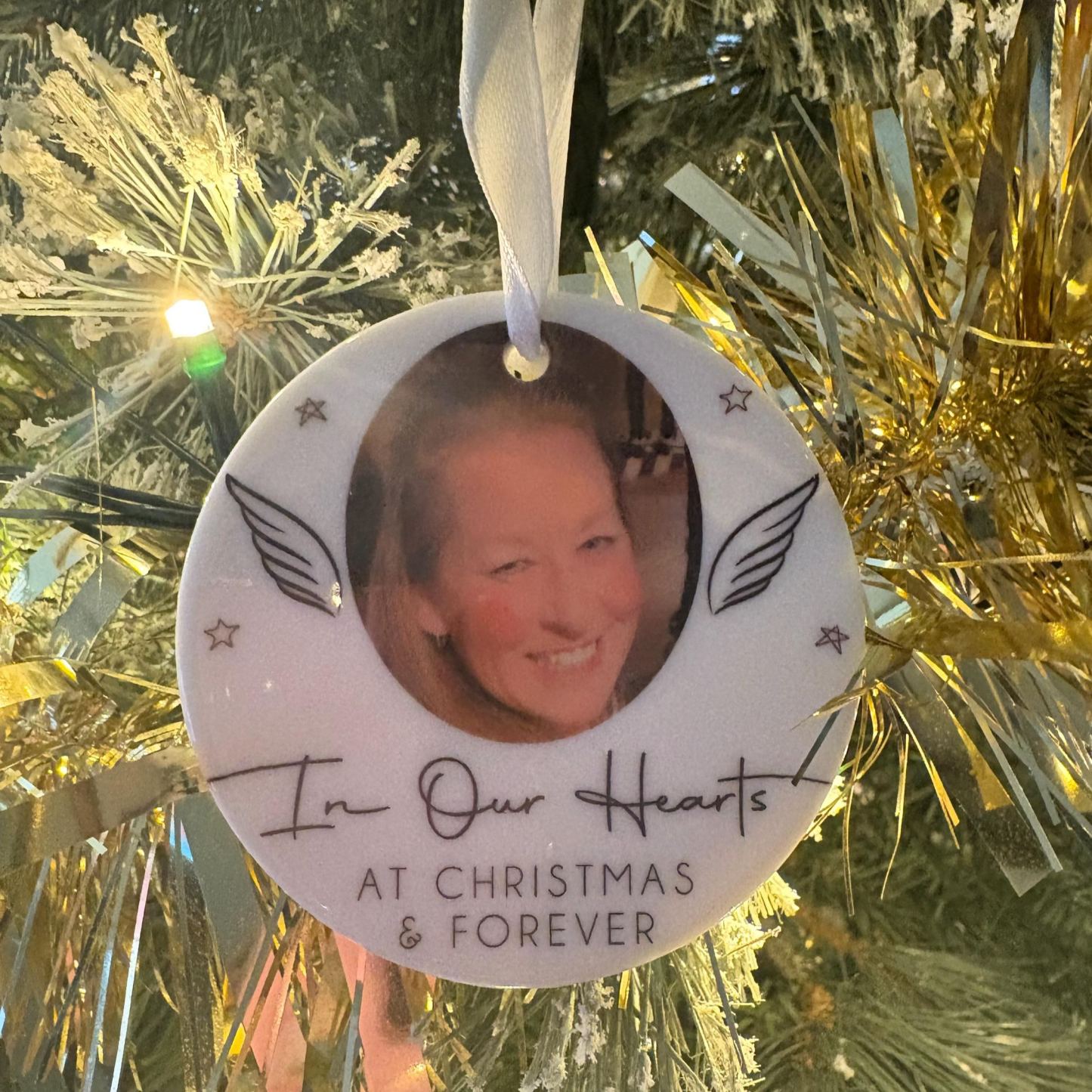 Personalized Memorial Christmas Bauble Ornament | MCGift225