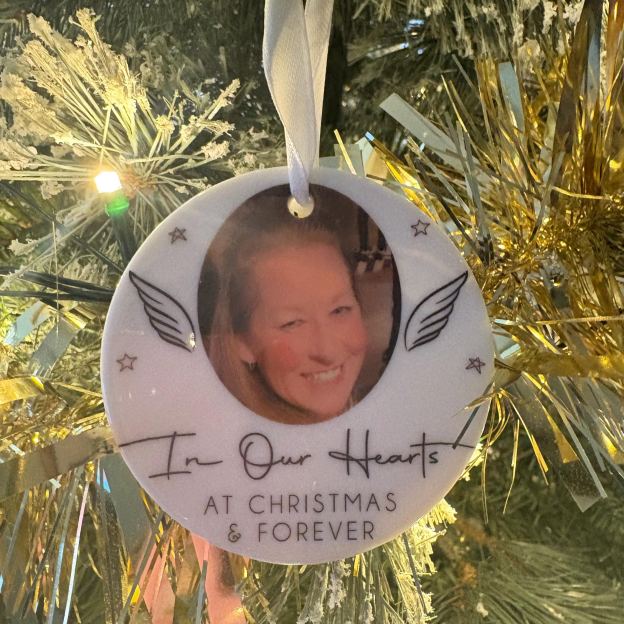 Personalized Memorial Christmas Bauble Ornament | MCGift225