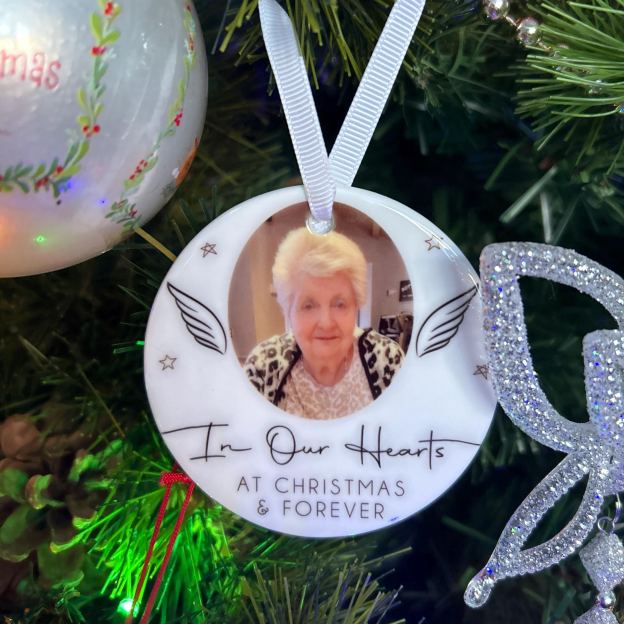 Personalized Memorial Christmas Bauble Ornament | MCGift225