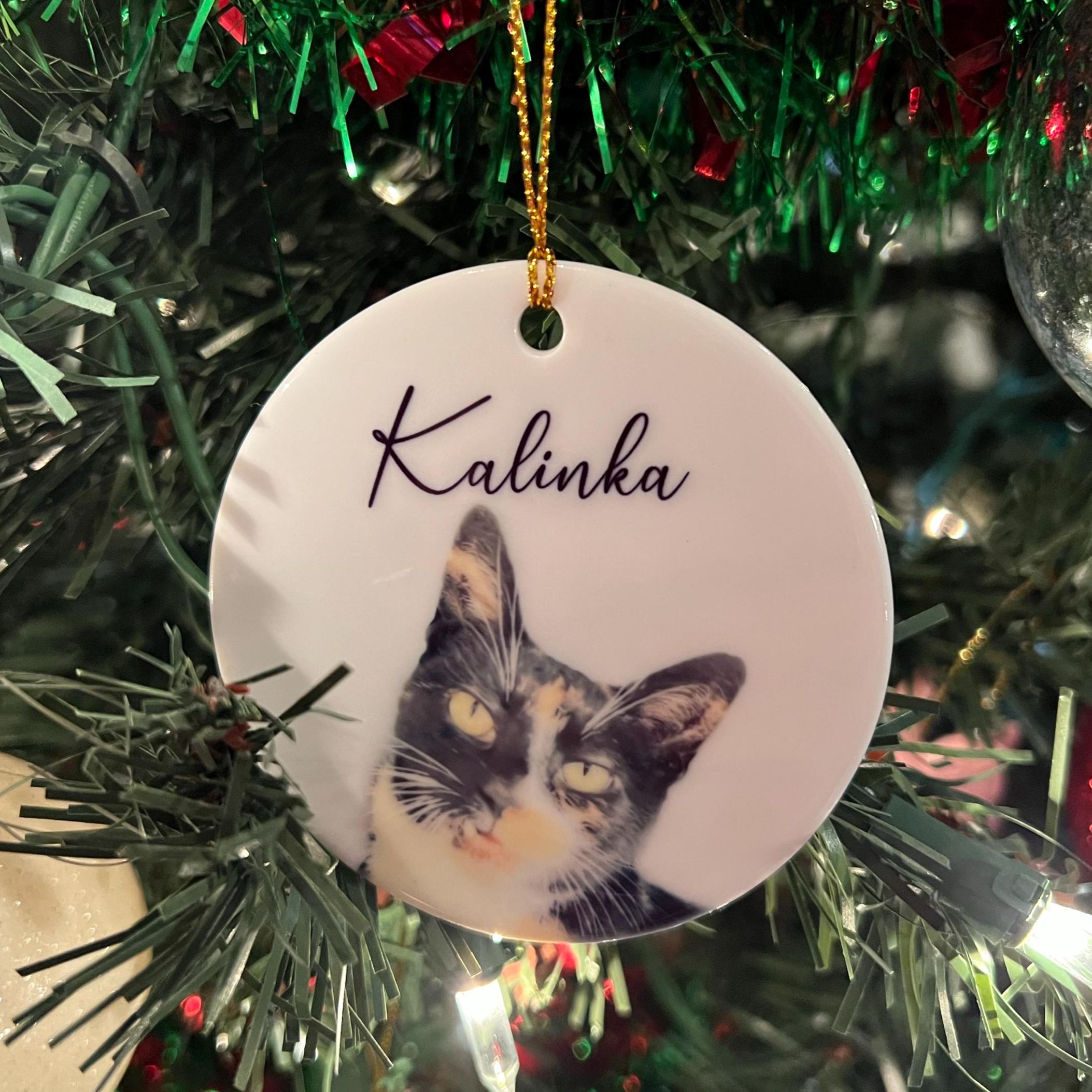 Personalized Pet Photo Christmas Ornament | BKPet264