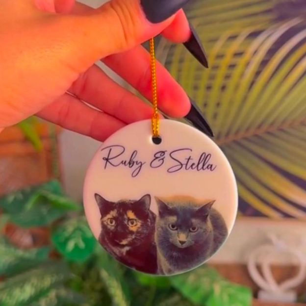 Personalized Pet Photo Christmas Ornament | BKPet264