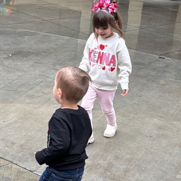 Personalized Valentine's Matching Sweatshirt For Girl & Mommy | ValGift02