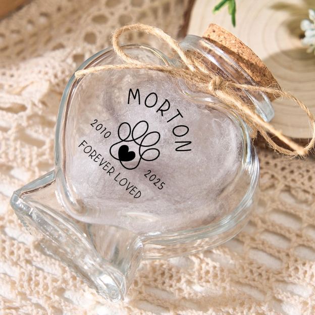Personalized Pet Hair Memorial Keepsake Jar | BKPet305