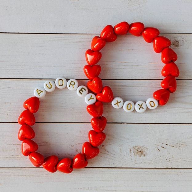 Personalized Kids Lovely Heart Valentines Bracelet | ValGift09