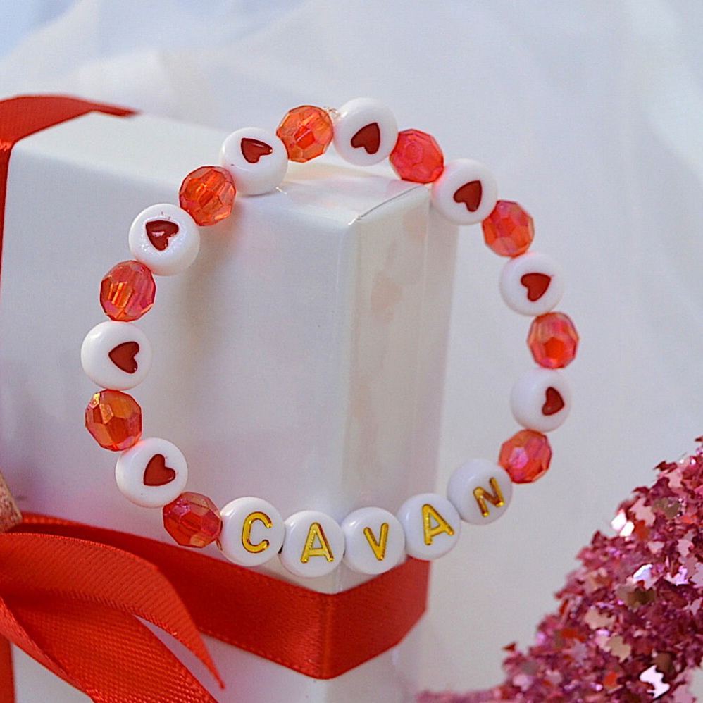 Personalized Kids Lovely Red Crystal Bracelet | ValGift10