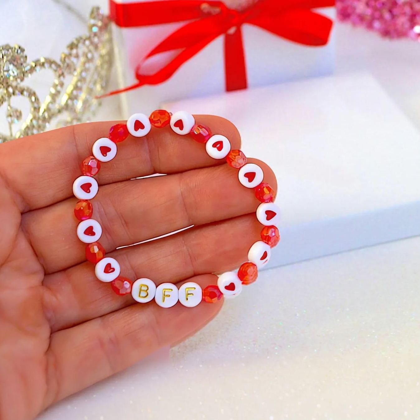 Personalized Kids Lovely Red Crystal Bracelet | ValGift10