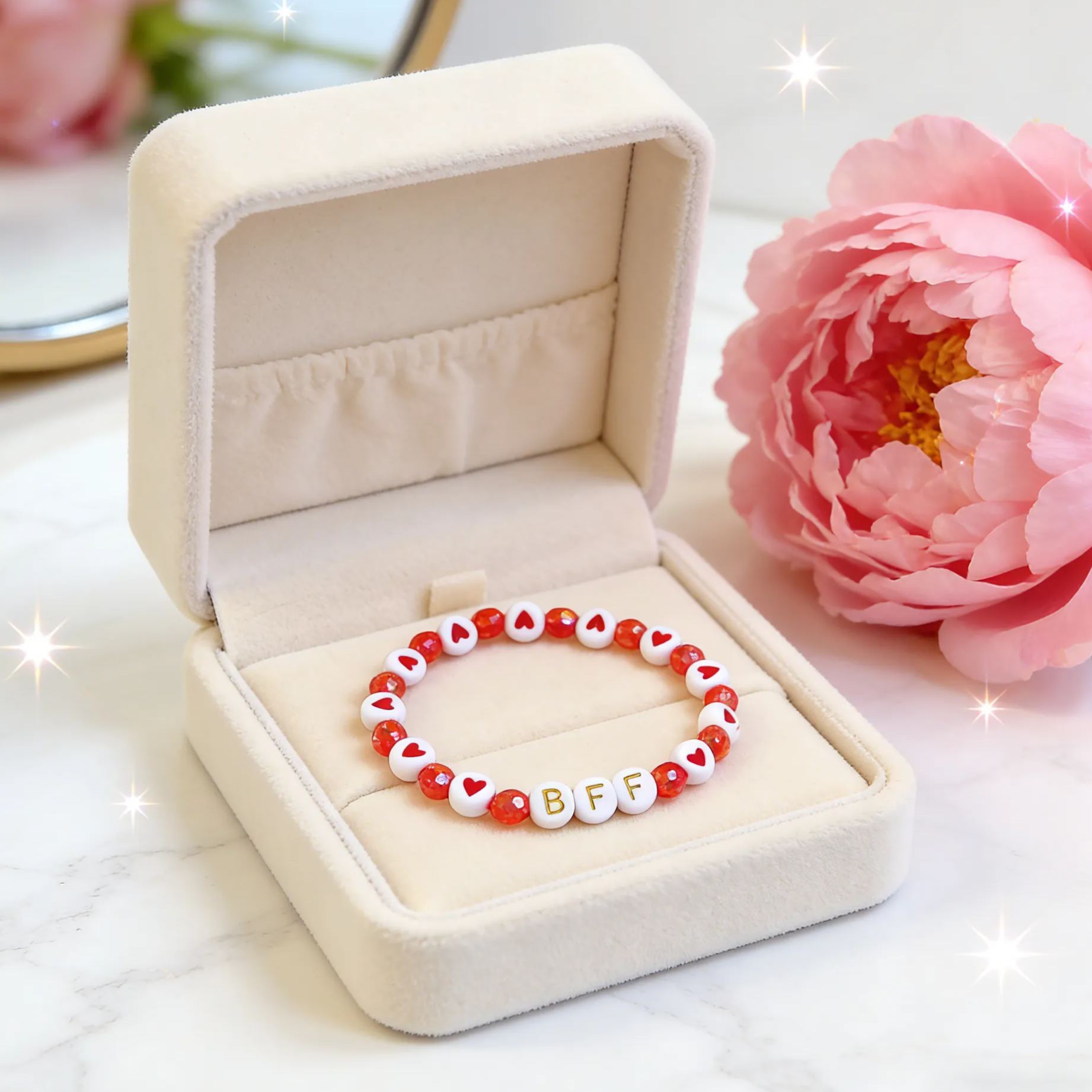 Personalized Kids Lovely Red Crystal Bracelet | ValGift10