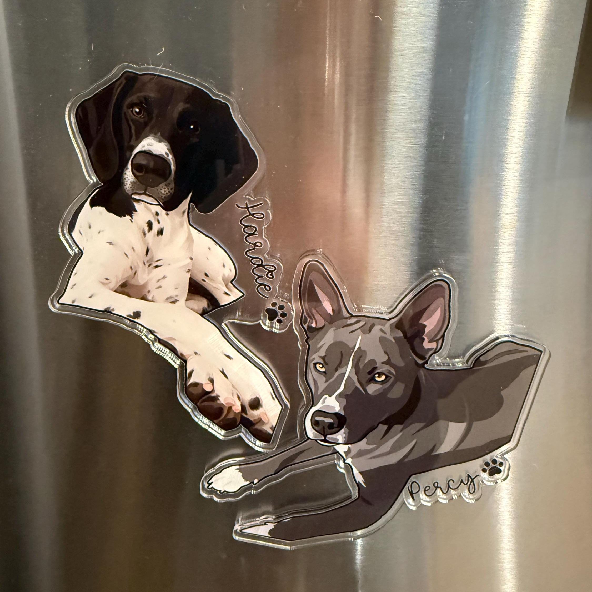 Personalized Illustrated Pet Portrait Fridge Photo Magnet | CWGift14