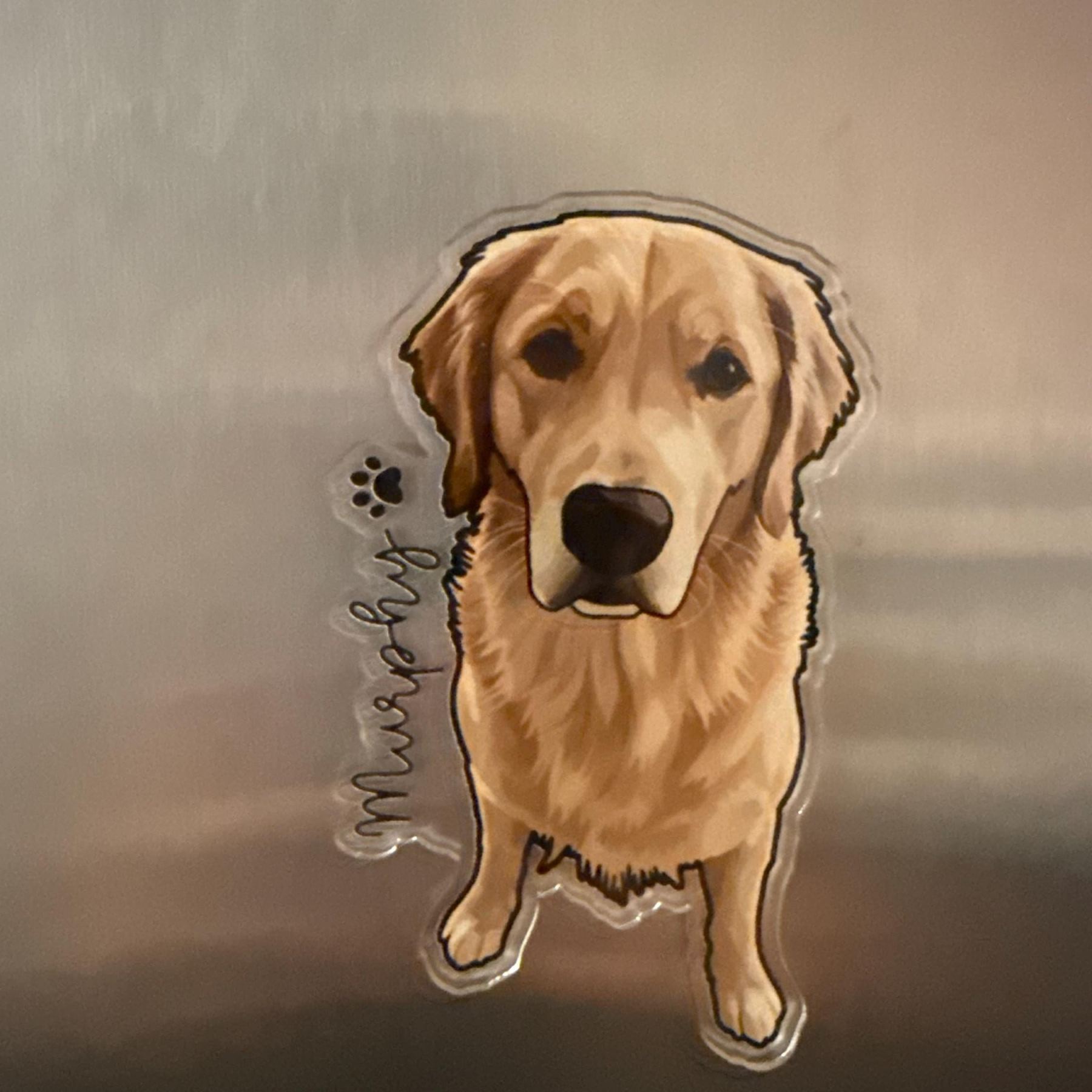 Personalized Illustrated Pet Portrait Fridge Photo Magnet | CWGift14