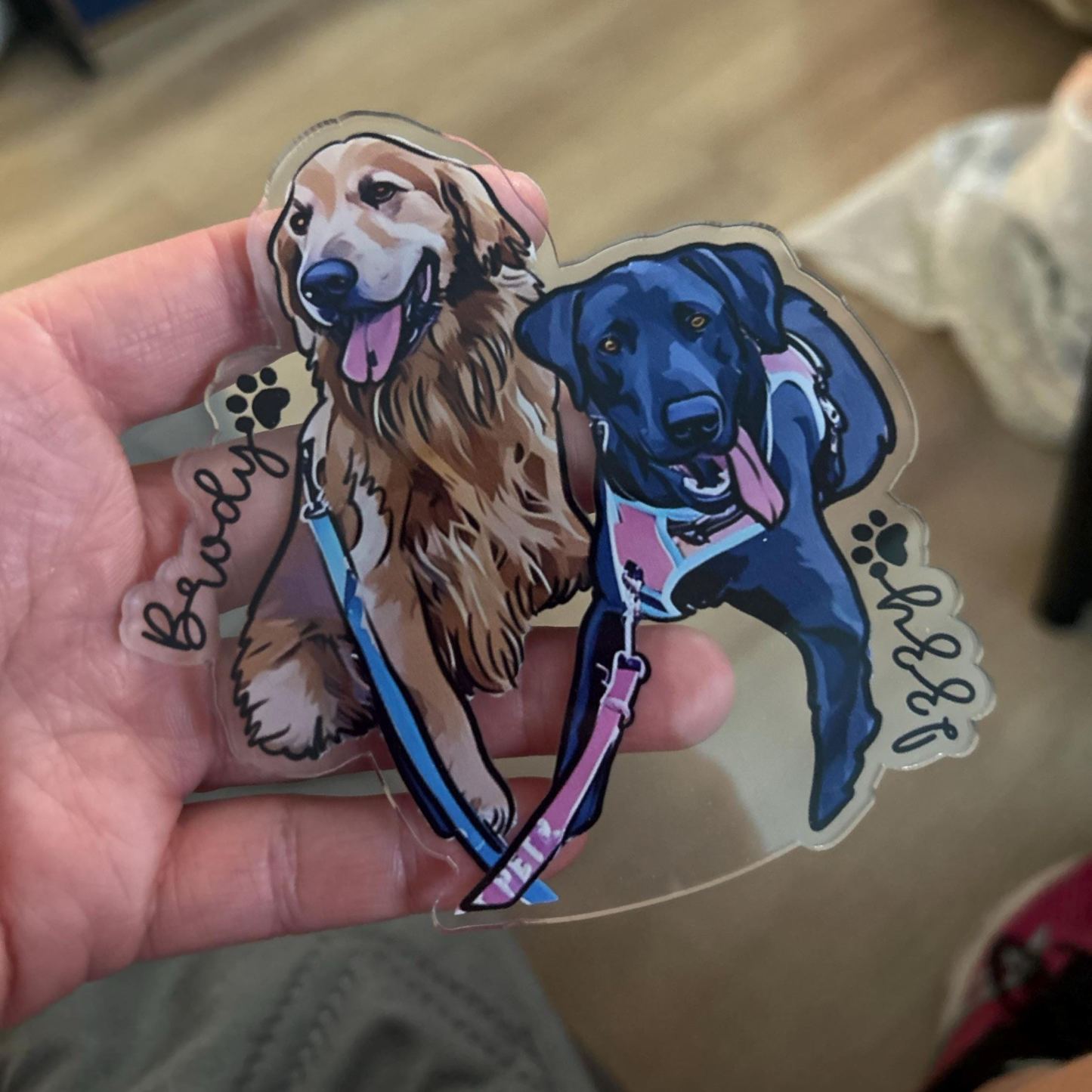 Personalized Illustrated Pet Portrait Fridge Photo Magnet | CWGift14