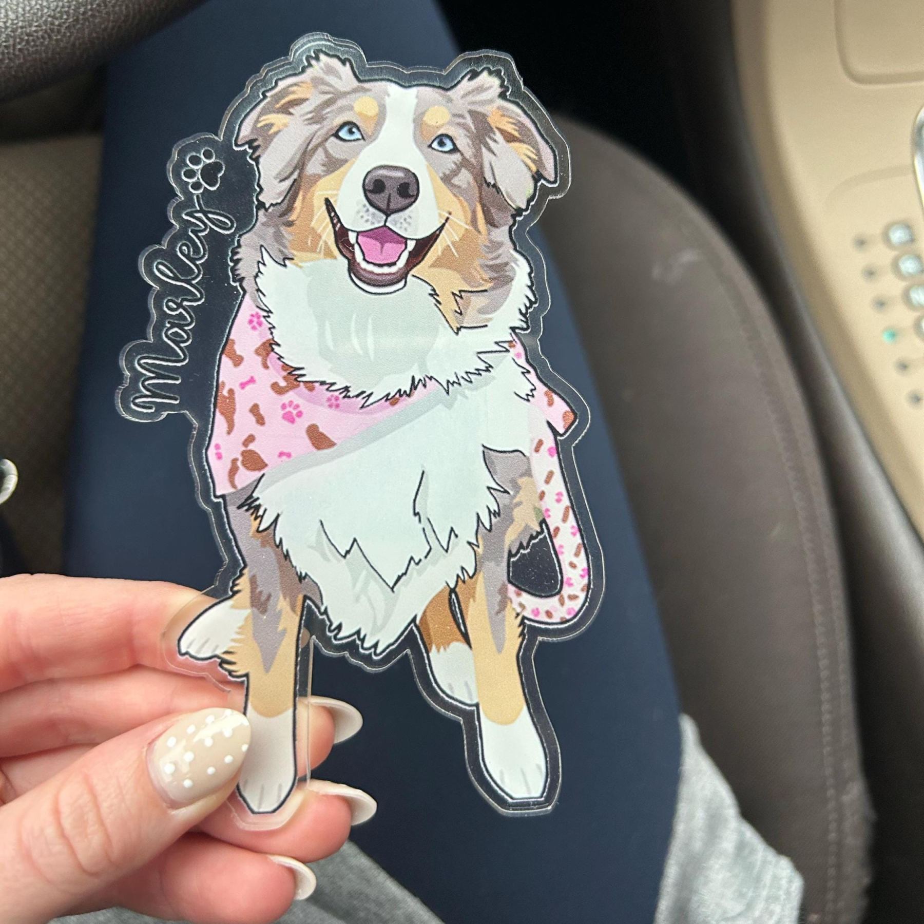 Personalized Illustrated Pet Portrait Fridge Photo Magnet | CWGift14