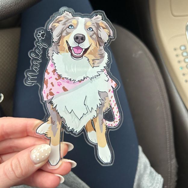 Personalized Illustrated Pet Portrait Fridge Photo Magnet | CWGift14