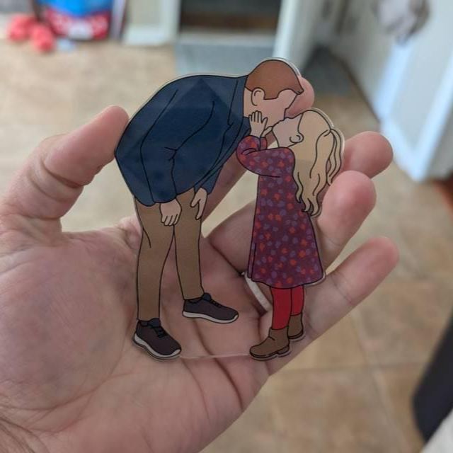 Personalized Illustrated Family Portrait Fridge Magnet | CWGift16