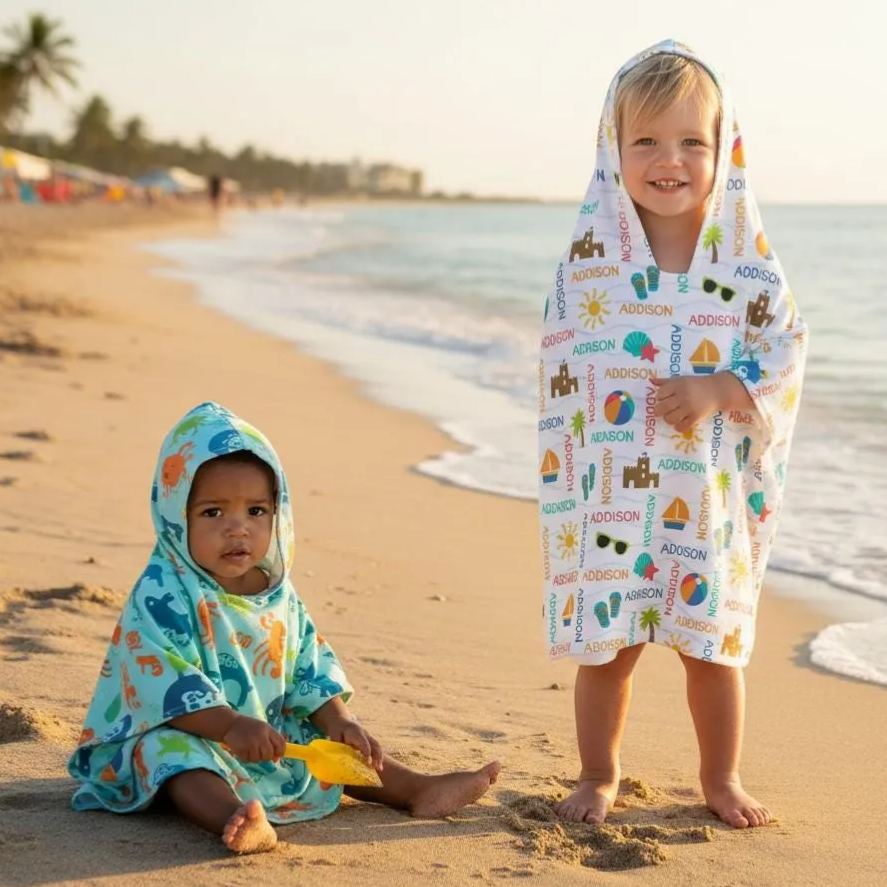 Personalized Hooded Beach Towel for Summer & Beach | CWHTowel45