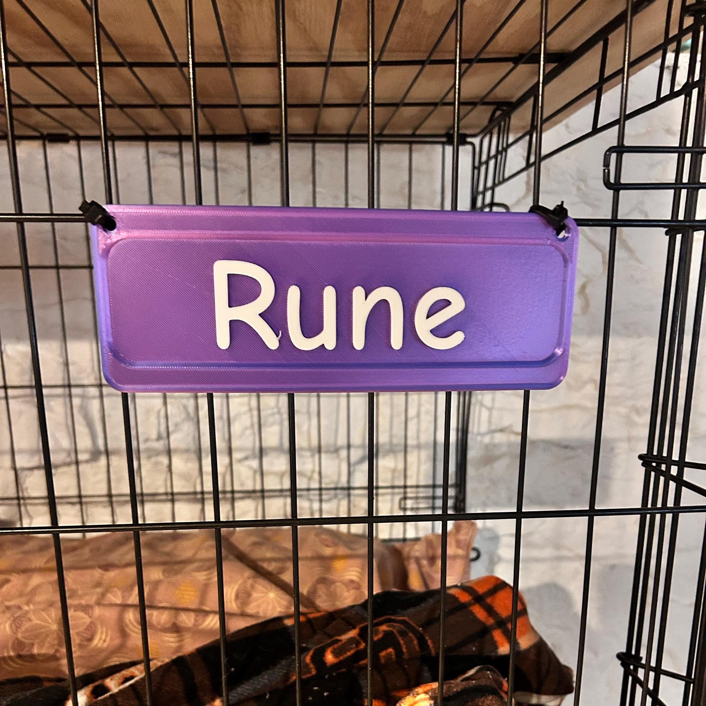 Personalized 3D Printed Pet Name Plate for Crate | BKPet350