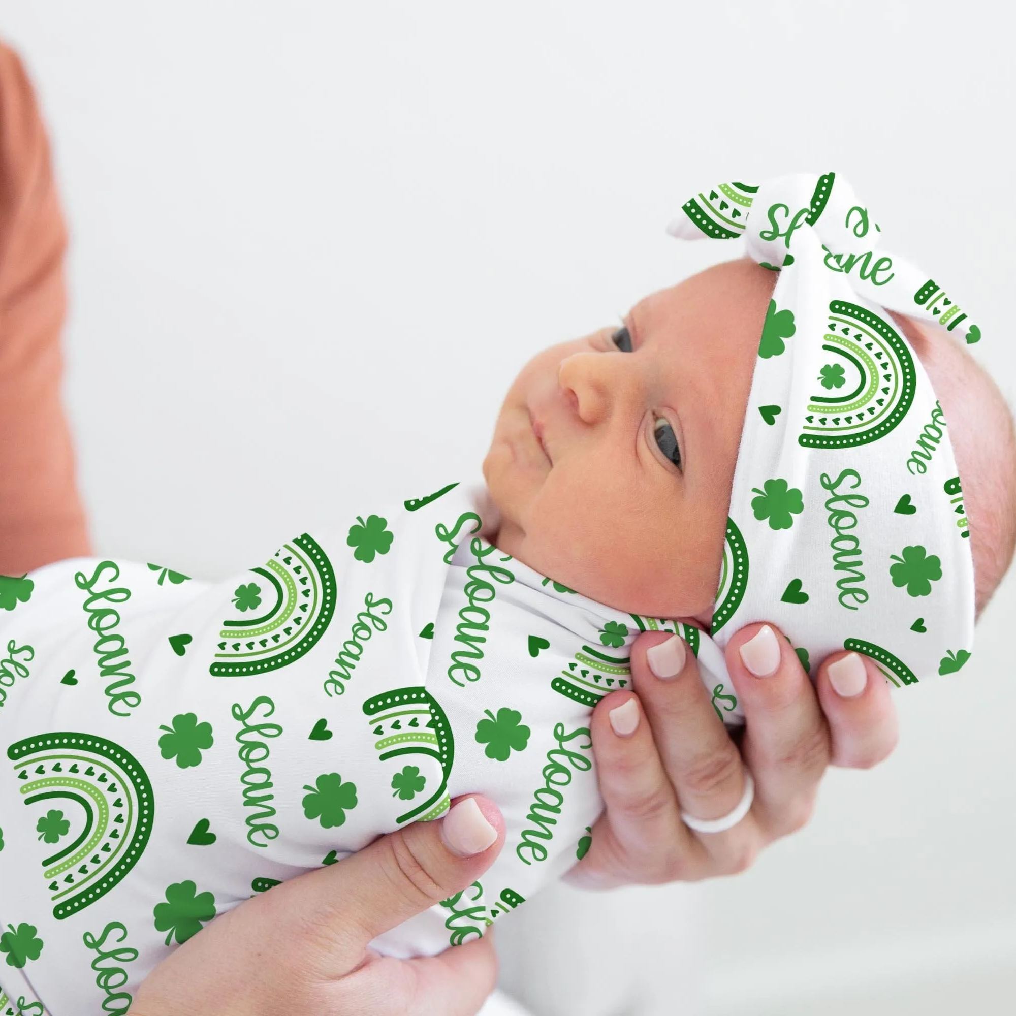 Personalized Baby St. Patrick's Day Swaddle Set | BBBlanket35
