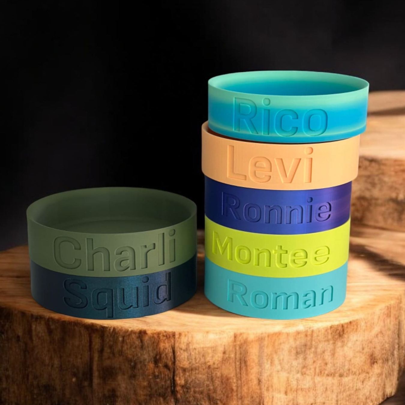 Personalized 3D Printed Name Engraved Pet Bowl | BKPet353