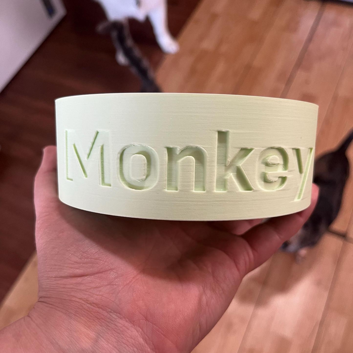 Personalized 3D Printed Name Engraved Pet Bowl | BKPet353