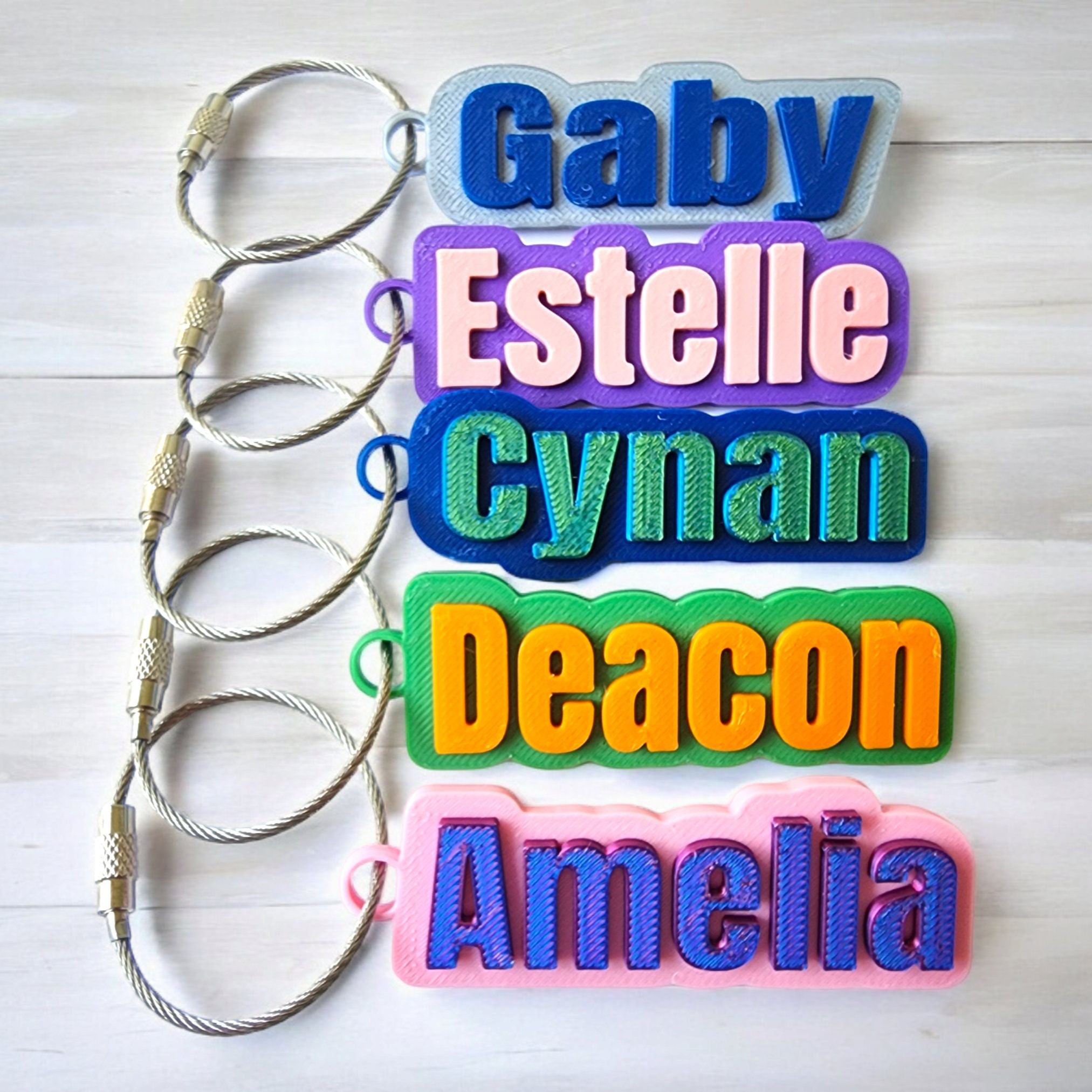 Personalized 3D Printed Keychain Bottle Name Tag | CWGift18