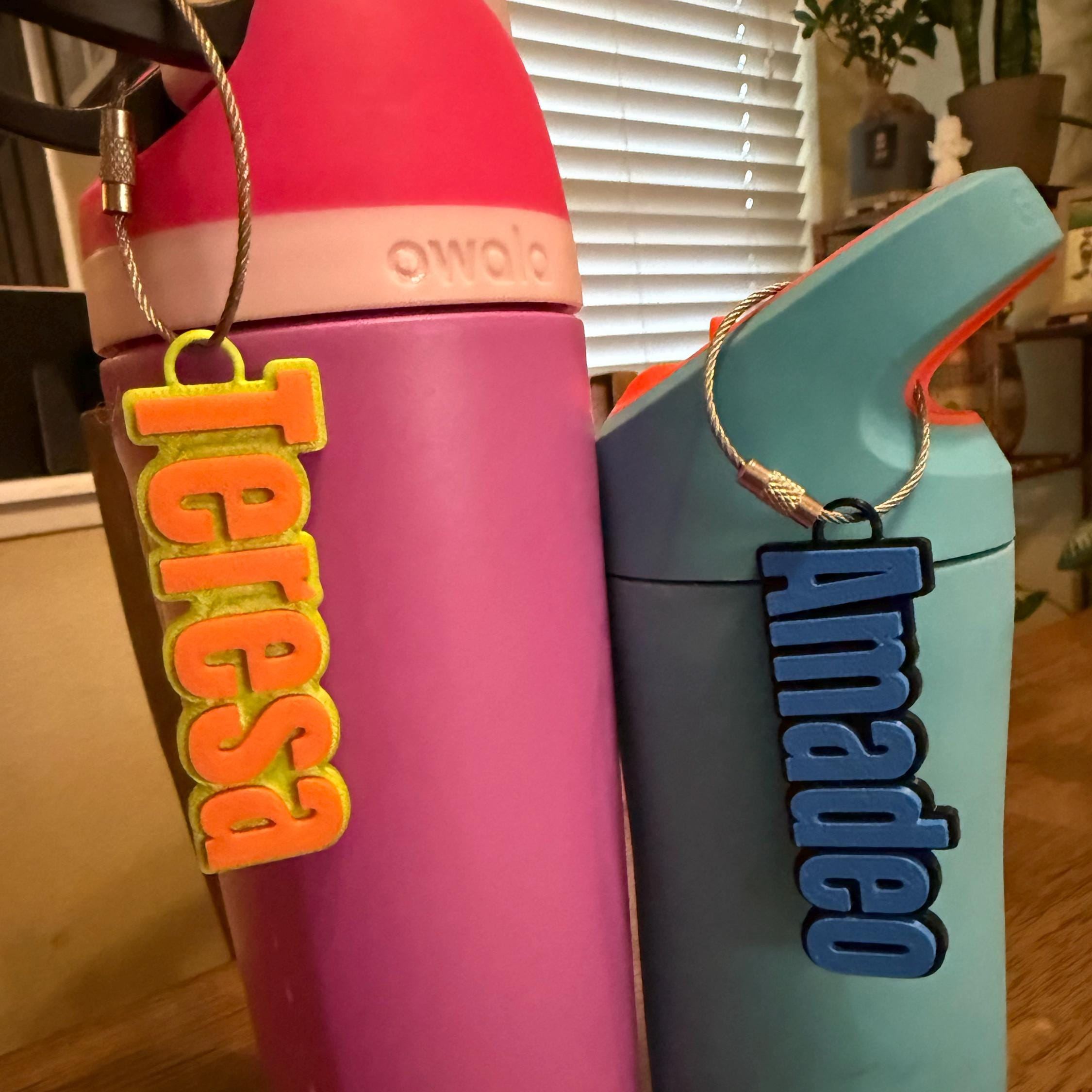 Personalized 3D Printed Keychain Bottle Name Tag | CWGift18