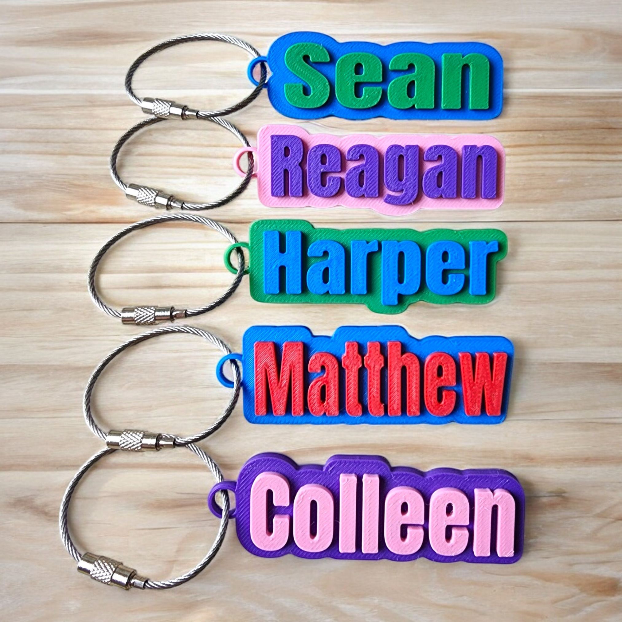 Personalized 3D Printed Keychain Bottle Name Tag | CWGift18