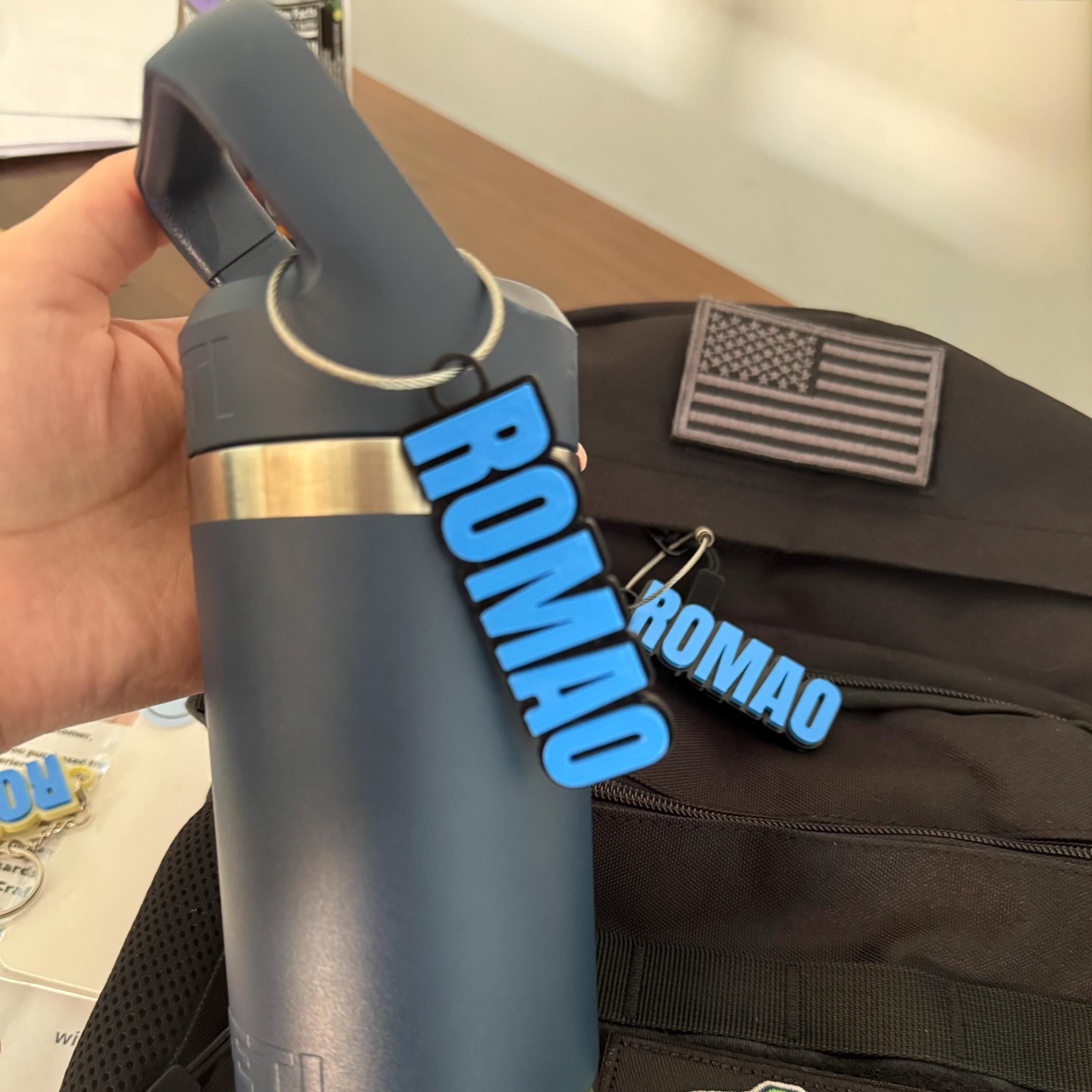 Personalized 3D Printed Keychain Bottle Name Tag | CWGift18