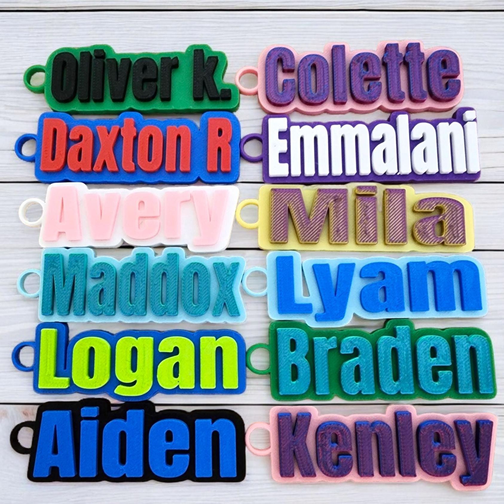 Personalized 3D Printed Keychain Bottle Name Tag | CWGift18
