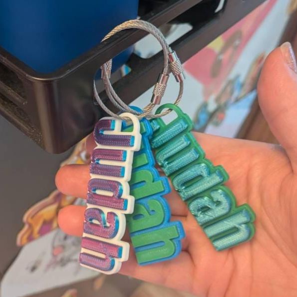 Personalized 3D Printed Keychain Bottle Name Tag | CWGift18