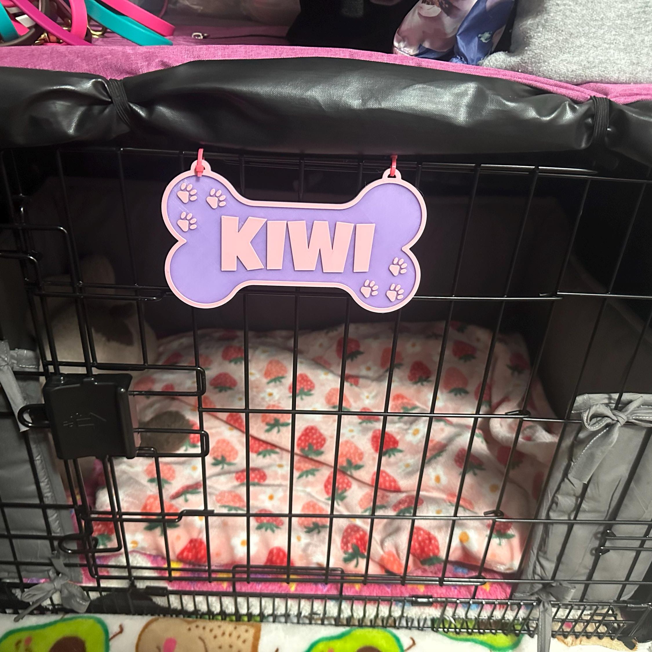 Personalized 3D Printed Dog Name Crate Sign | BKPet359