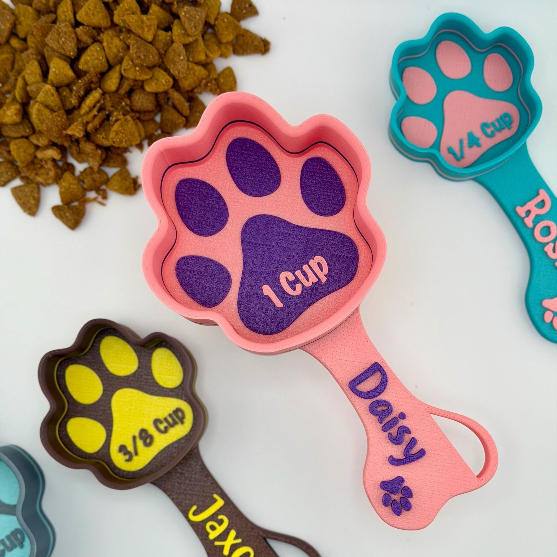 Personalized 3D Printed Paw Shaped Dog Food Scoop | BKPet369