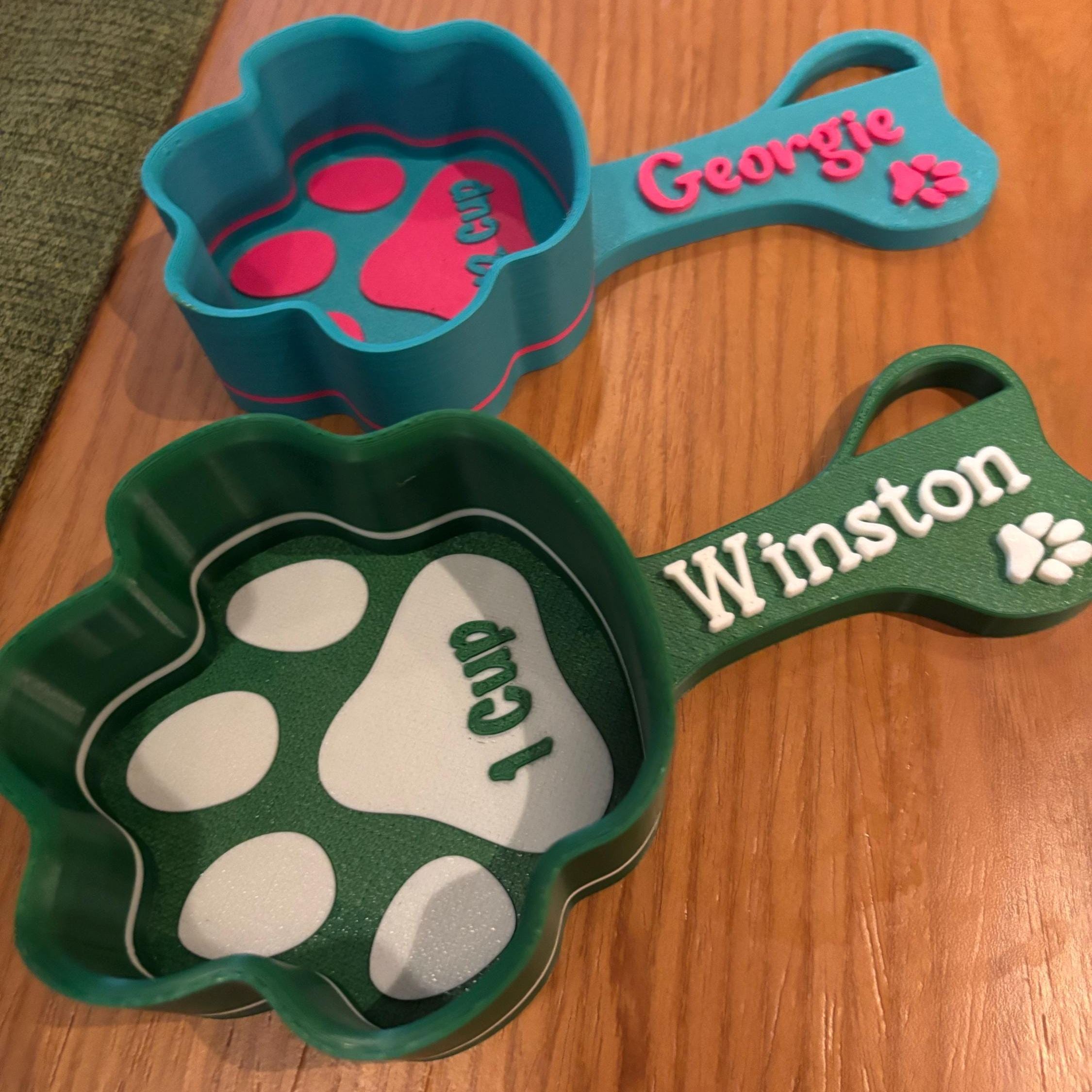 Personalized 3D Printed Paw Shaped Dog Food Scoop | BKPet369